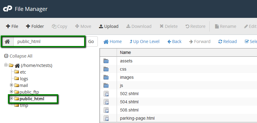 بارگذاری سایت در cpanel
