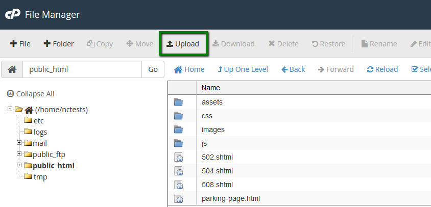 بارگذاری سایت در cpanel