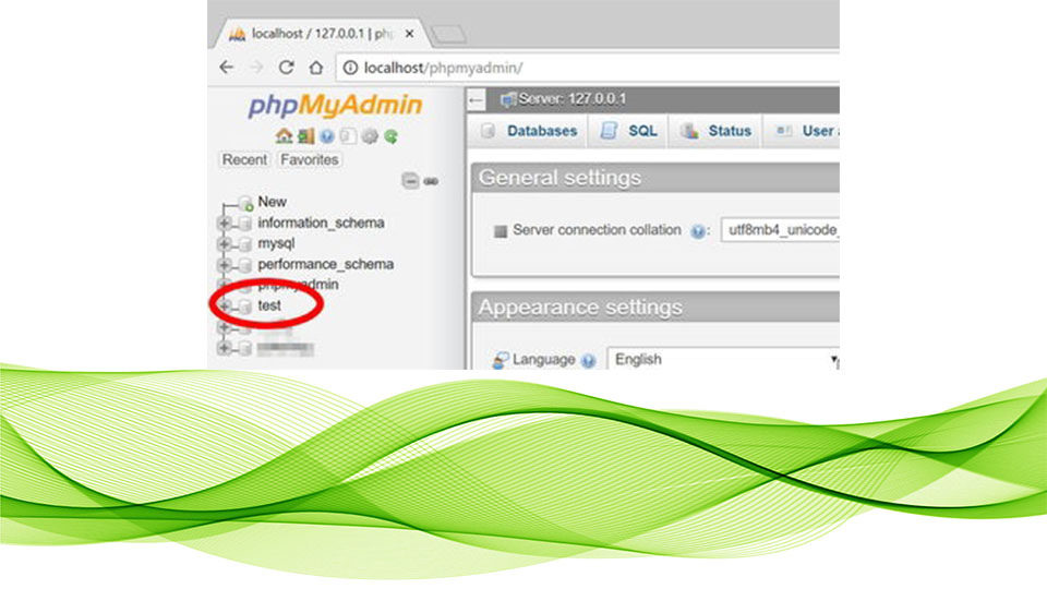 حذف دیتا بیس از phpmyadmin