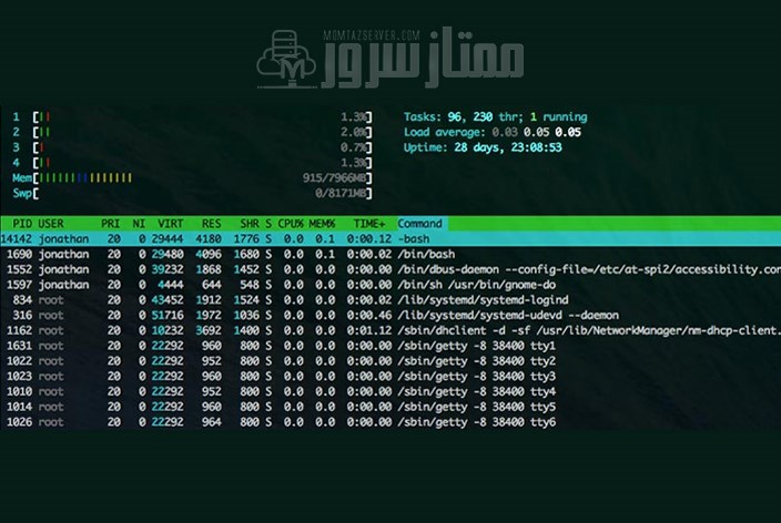 ابزار مانیتورینگ htop