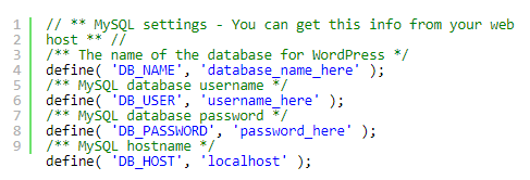 ویرایش پرونده wp-config.php