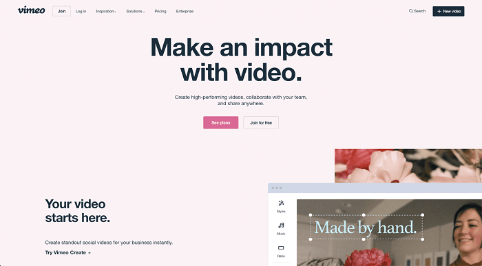 Vimeo  از برترین پلتفرم های میزبانی ویدئو