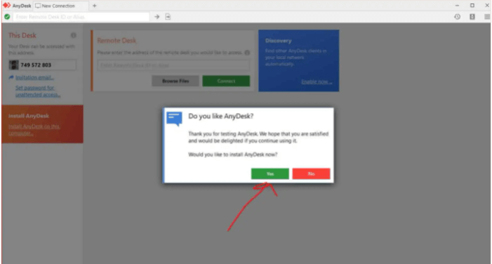 بستن برنامه anyDesk
