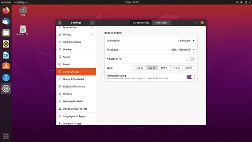 مقیاس بندی کوچک در 20.04 Ubuntu