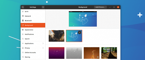 تنظیمات تصویر زمینه در 20.04 Ubuntu